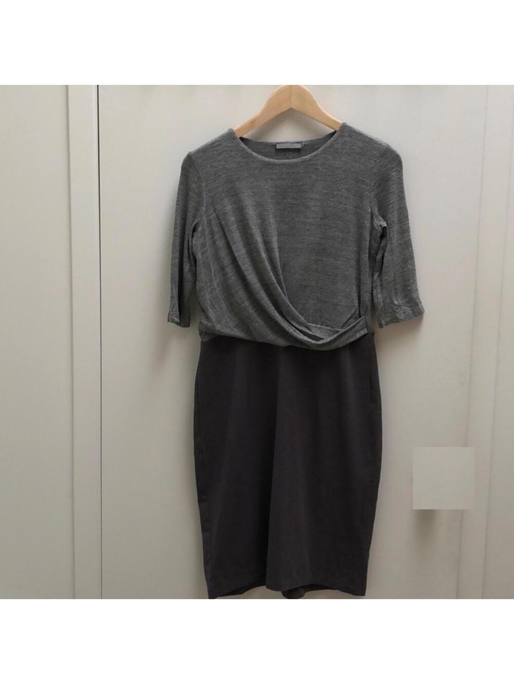 grey COS dress - light and dark grey. M